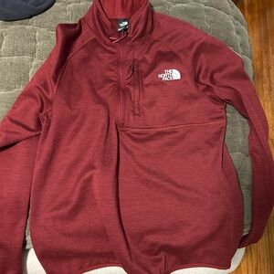 The North Face Red quarter zip